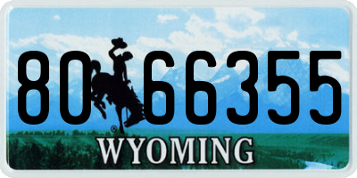WY license plate 8066355
