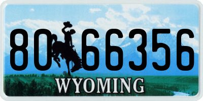 WY license plate 8066356