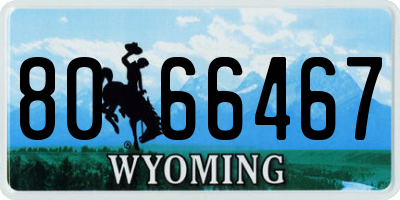 WY license plate 8066467