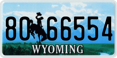 WY license plate 8066554