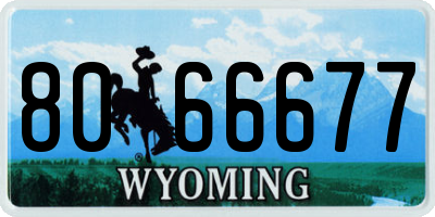 WY license plate 8066677