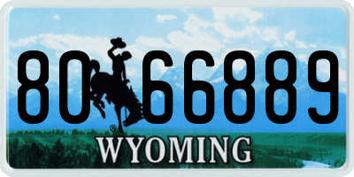 WY license plate 8066889
