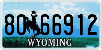 WY license plate 8066912