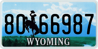 WY license plate 8066987