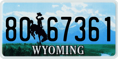 WY license plate 8067361