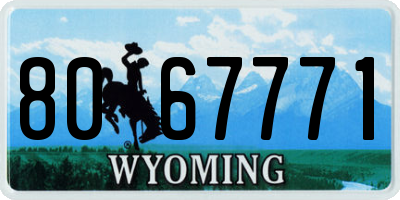 WY license plate 8067771
