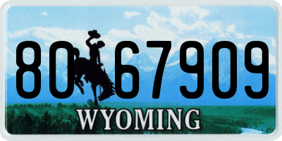 WY license plate 8067909