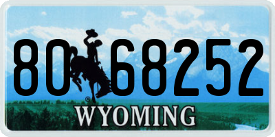 WY license plate 8068252