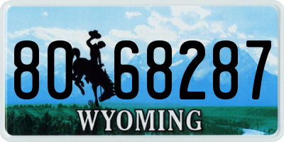 WY license plate 8068287