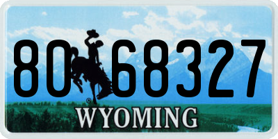 WY license plate 8068327