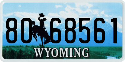 WY license plate 8068561