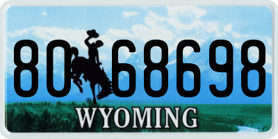 WY license plate 8068698