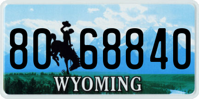 WY license plate 8068840