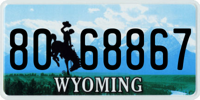 WY license plate 8068867