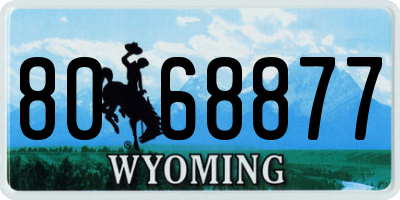 WY license plate 8068877