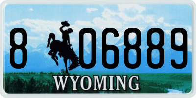WY license plate 806889