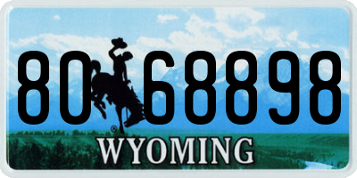 WY license plate 8068898
