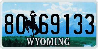 WY license plate 8069133