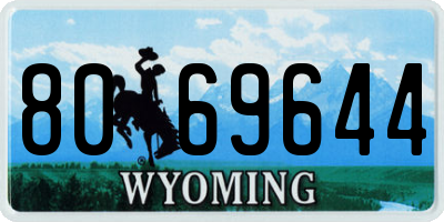 WY license plate 8069644