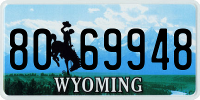 WY license plate 8069948