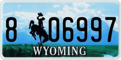 WY license plate 806997