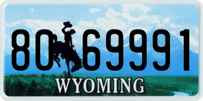 WY license plate 8069991