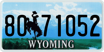 WY license plate 8071052