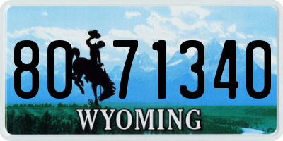 WY license plate 8071340