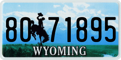 WY license plate 8071895
