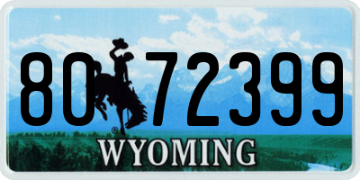 WY license plate 8072399
