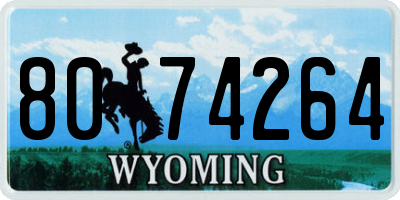 WY license plate 8074264