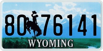 WY license plate 8076141