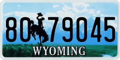 WY license plate 8079045