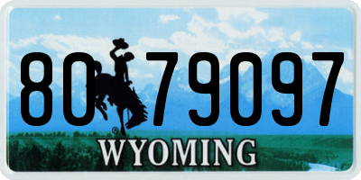WY license plate 8079097