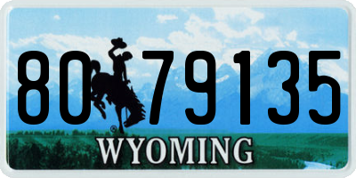 WY license plate 8079135
