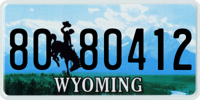 WY license plate 8080412