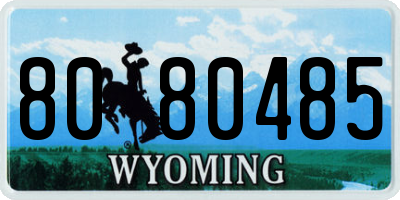 WY license plate 8080485