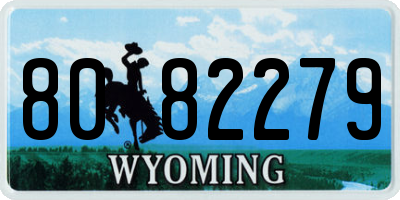 WY license plate 8082279