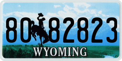 WY license plate 8082823