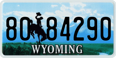 WY license plate 8084290