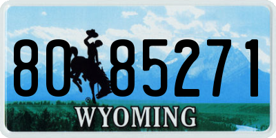 WY license plate 8085271