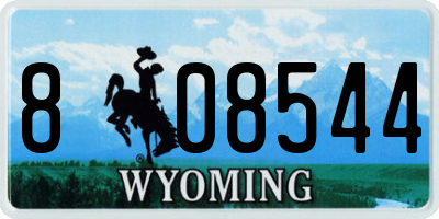 WY license plate 808544