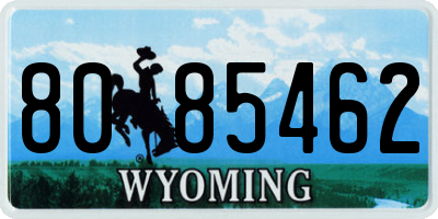 WY license plate 8085462