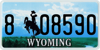 WY license plate 808590