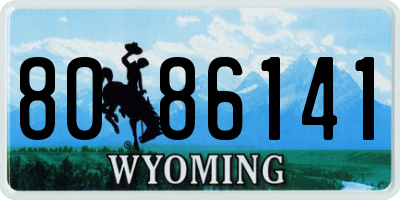 WY license plate 8086141