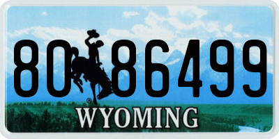 WY license plate 8086499