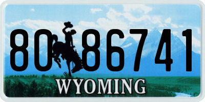 WY license plate 8086741