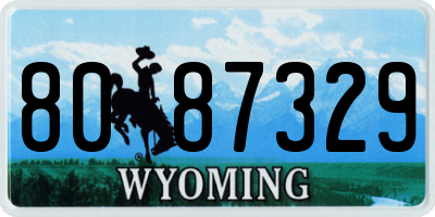 WY license plate 8087329