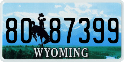 WY license plate 8087399