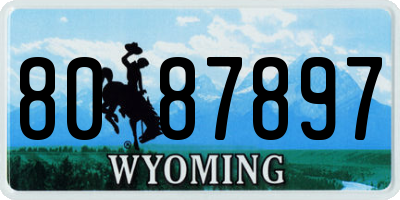 WY license plate 8087897